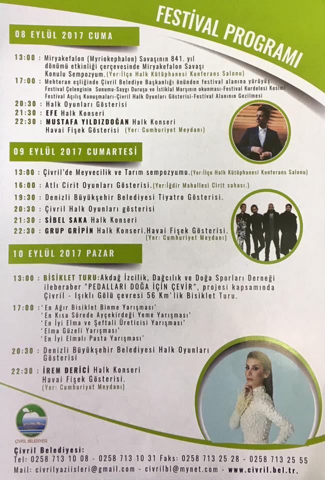 2017 Çivril Elma Festivali Tarih: 08-10/09/2017